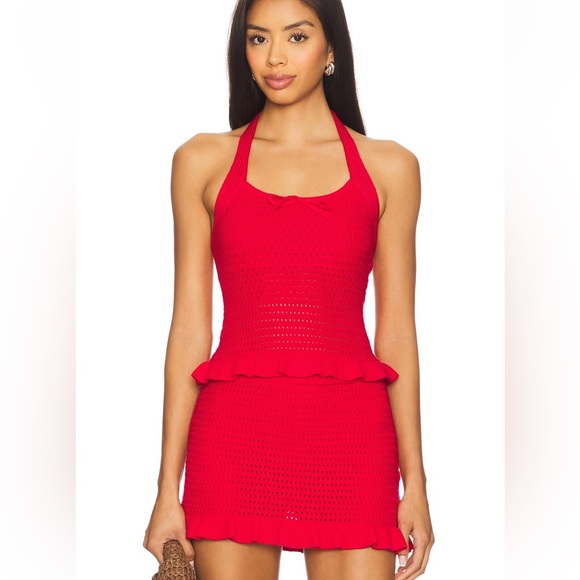 Amanda Uprichard Red Tank Top - Picture 1 of 2